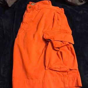 Mens Ralph Lauren orange cargo shorts